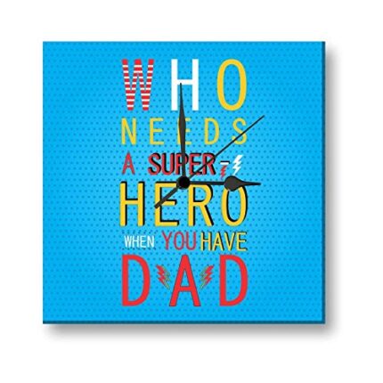 Giftsmate Super Hero Dad Wall Clock for Dad