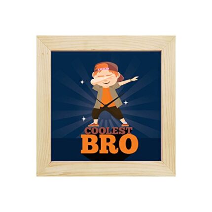 TheYaYaCafe 6X6 Inches Birthday Bhaidooj Gifts for Brother, Desk Clock Coolest Bro Table Clock