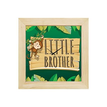 TheYaYaCafe 6X6 Inches Birthday Bhaidooj Gifts for Brother, Desk Clock Little Monkey Brother Table Clock