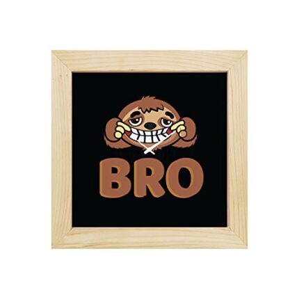 TheYaYaCafe 6X6 Inches Birthday Bhaidooj Gifts for Brother, Desk Clock Monkey Bro Table Clock