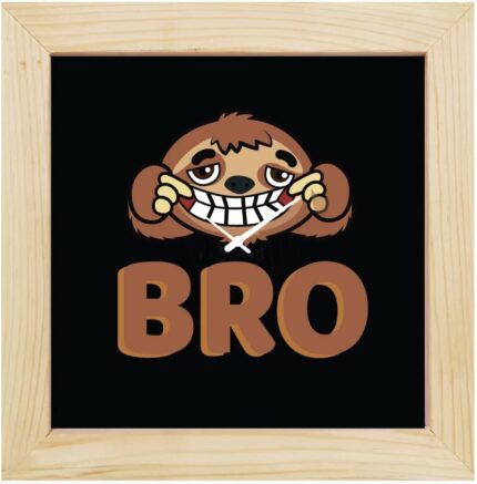 TheYaYaCafe 6X6 Inches Birthday Bhaidooj Gifts for Brother, Desk Clock Super Brother Table Clock