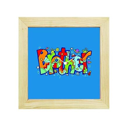 TheYaYaCafe 6X6 Inches Birthday Gifts for Brother, Desk Clock Colorful Brother Canvas