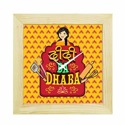 TheYaYaCafe 6X6 Inches Birthday Gifts for Sister, Desk Clock Didi Da Dhaba Canvas Birthday Bhaidooj