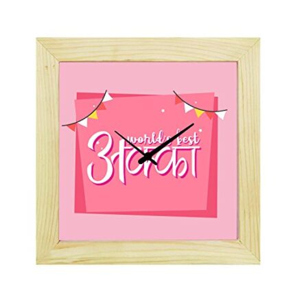TheYaYaCafe 6X6 Inches Birthday Gifts for Sister, Desk Clock Worlds Best Akka Canvas Birthday Bhaidooj