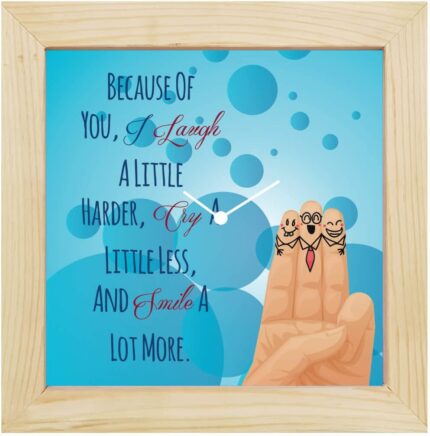 TheYaYaCafe 6X6 Inches, Desk Clock Together Like Hands Canvas
