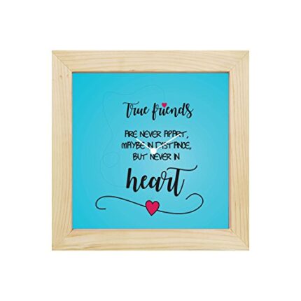 TheYaYaCafe 6X6 Inches, Desk Clock True Friends Together in Heart Canvas