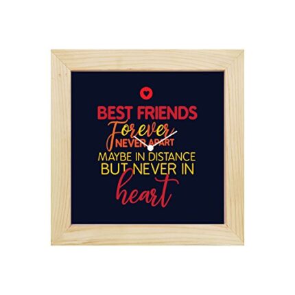 TheYaYaCafe 8X8 Inches, Desk Clock Best Friends Forever Never Apart Canvas
