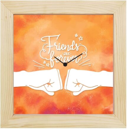 TheYaYaCafe 8X8 Inches, Desk Clock Friends Forever Canvas
