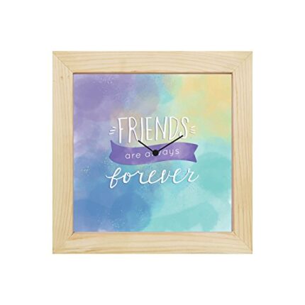 TheYaYaCafe 8X8 Inches, Desk Clock Friends are Always Forever Canvas