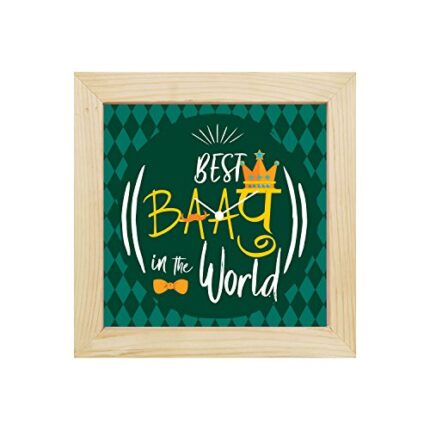 TheYaYaCafe Best Baapu in The World Desk Clock for Father - 8X8 Inches