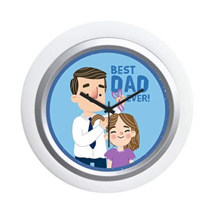 TheYaYaCafe Best Dad Ever Desk Clock for Dad - 6X6 Inches