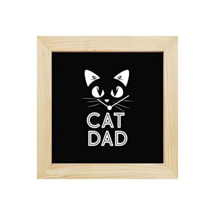TheYaYaCafe Cat Dad Desk Clock for Father - 8X8 Inches