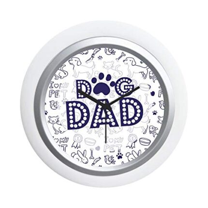TheYaYaCafe Dad Dog Desk Clock for Dad - 6X6 Inches