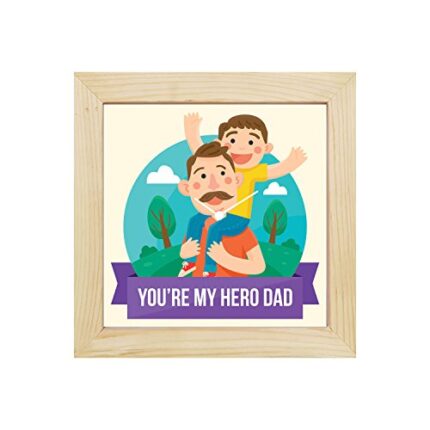 TheYaYaCafe Dad You are My Hero Desk Clock for Father - 8X8 Inches