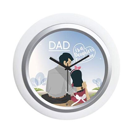 TheYaYaCafe Dad is A Daughters First Love Desk Clock for Dad - 6X6 Inches