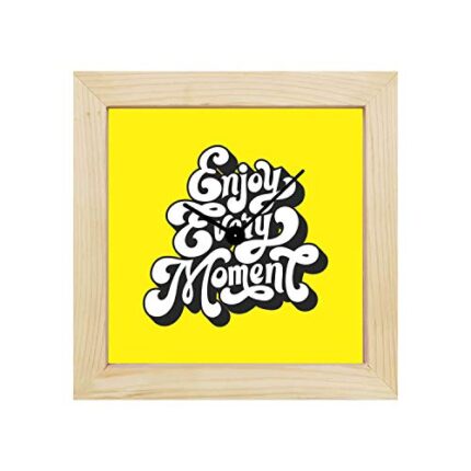 TheYaYaCafe Enjoy Every Moment Birthday Gifts Couple Love Desk Clock - 6 X 6 Inches