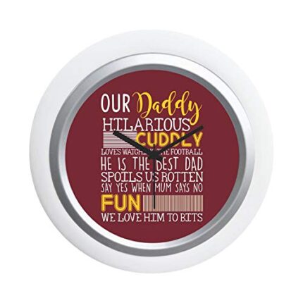TheYaYaCafe Fun Cuddly Dad Desk Clock for Dad - 6X6 Inches