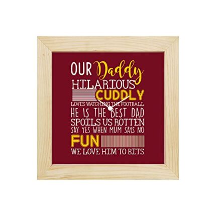 TheYaYaCafe Fun Cuddly Dad Desk Clock for Dad - 8X8 Inches