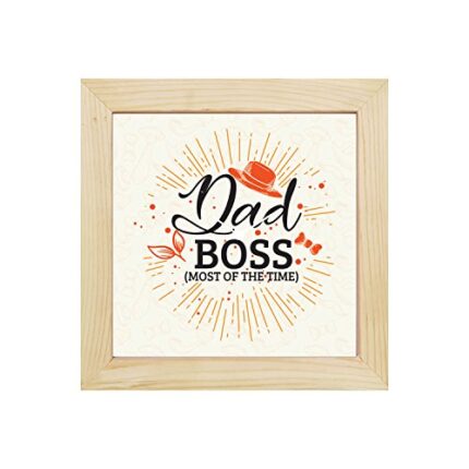 TheYaYaCafe Funny Dad Boss Desk Clock for Father - 8X8 Inches