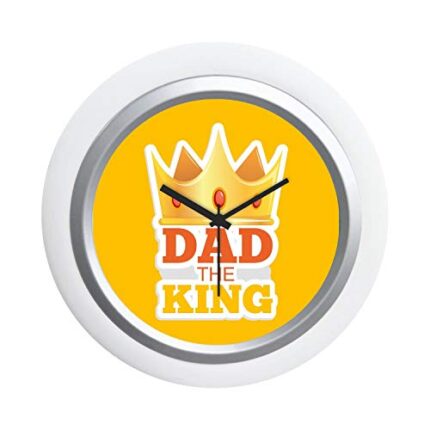 TheYaYaCafe King Dad Desk Clock for Father - 6X6 Inches