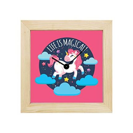 TheYaYaCafe Life is Magical Birthday Gifts Couple Love Desk Clock - 8 X 8 Inches
