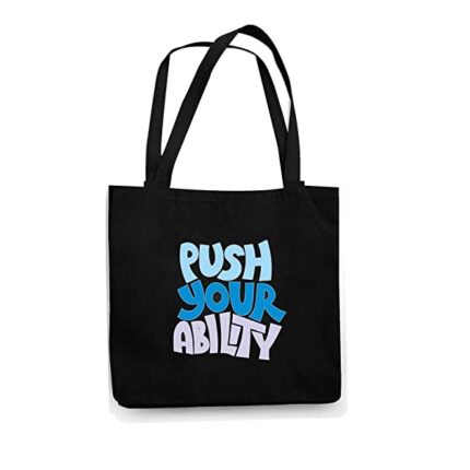 Push Your Ability Black Tote Bag