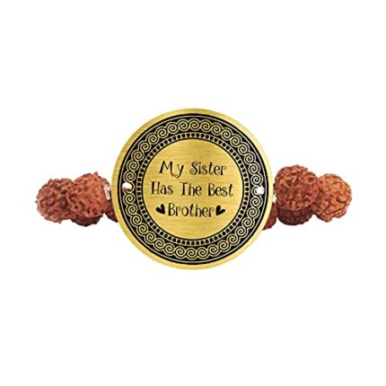 Raksha Bandhan Gifts Engraved Rudraksha Bracelet Rakhi for Brother