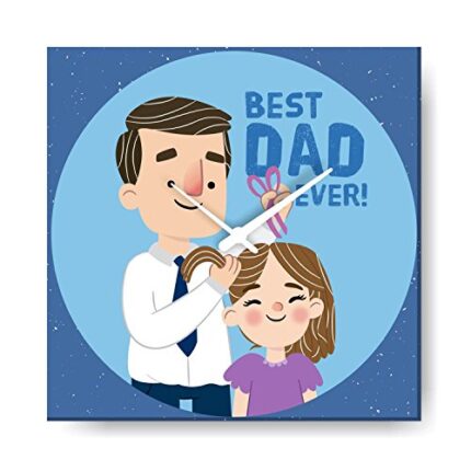 TheYaYaCafe   Best Dad Ever Wall Clock for Dad - 24x24 inches