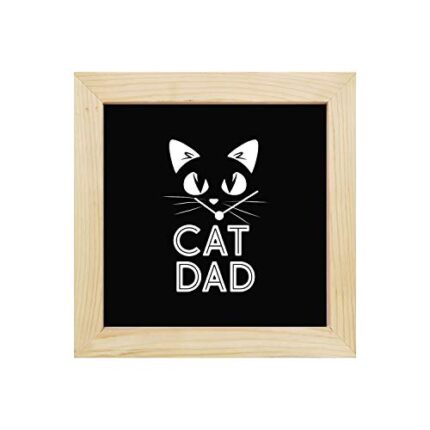 TheYaYaCafe   Cat Dad Wall Clock for Dad - 6 x 6 inches