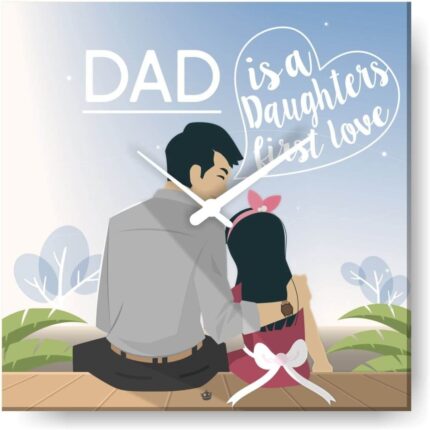 TheYaYaCafe Yaya Cafe Dad is a Daughters First Love Wall Clock for Dad - 12X12 inches