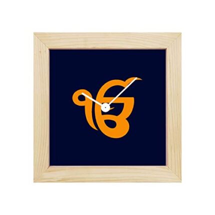 TheYaYaCafe Yaya Cafe Ek Omkaar Sikh Framed Wall Clock Religious - 15 x 15 inches