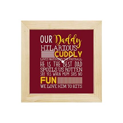 TheYaYaCafe Yaya Cafe Fun Cuddly Dad Wall Clock for Dad - 12 x 12 inches