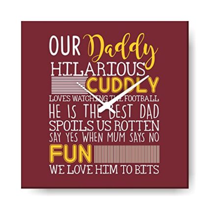 TheYaYaCafe Yaya Cafe Fun Cuddly Dad Wall Clock for Dad - 12X12 inches