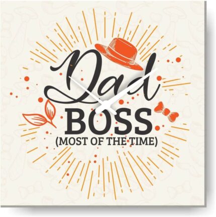 TheYaYaCafe Yaya Cafe Funny Dad Boss Wall Clock for Father - 10x10 inches