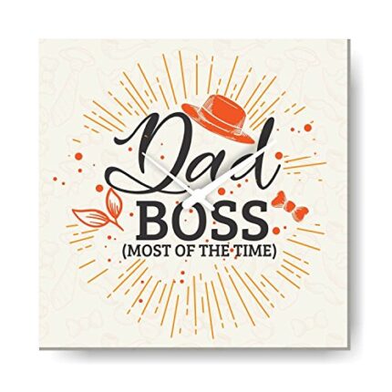 TheYaYaCafe Yaya Cafe Funny Dad Boss Wall Clock for Father - 12X12 inches