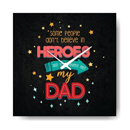 TheYaYaCafe Yaya Cafe Hero Dad Wall Clock for Father - 10x10 inches