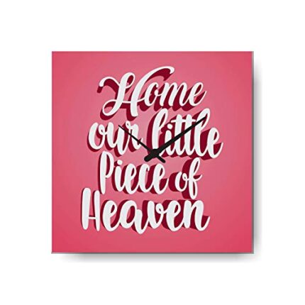 TheYaYaCafe Yaya Cafe Home Our Little Piece of Heaven Canvas Wall Clock - 12 x 12 inches