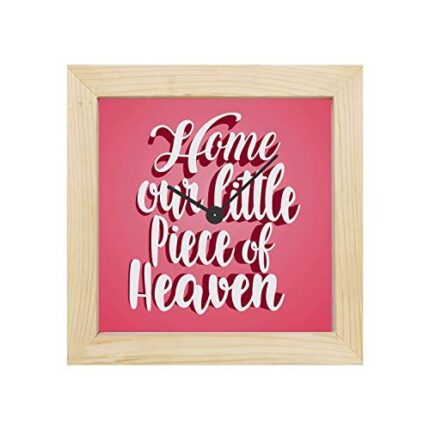 TheYaYaCafe Yaya Cafe Home Our Little Piece of Heaven Framed Wall Clock - 6 x 6 inches
