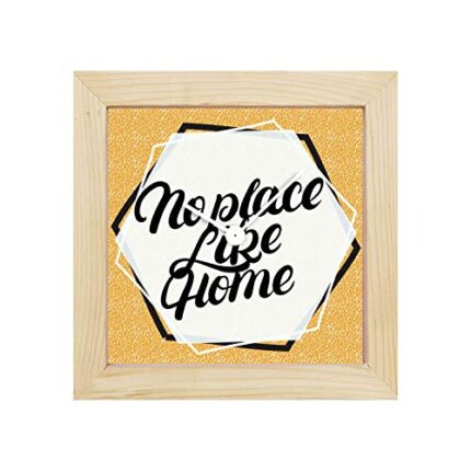 TheYaYaCafe Yaya Cafe No Place Like Home Framed Wall Clock - 15 x 15 inches