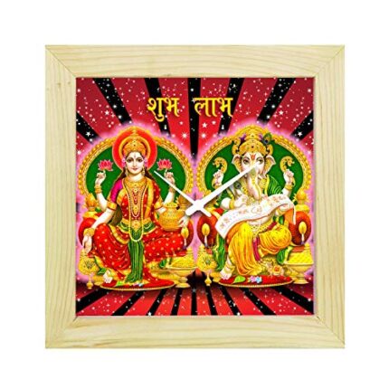 TheYaYaCafe Yaya Cafe Shubh Laabh Laxmi Ganesh Desk Clock Religious