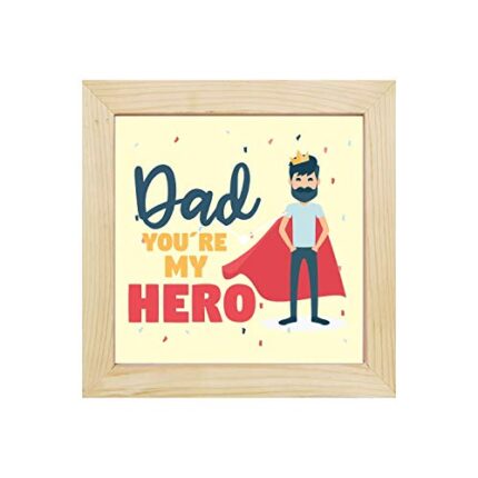 TheYaYaCafe Yaya Cafe Super Dad Wall Clock for Dad - 6 x 6 inches