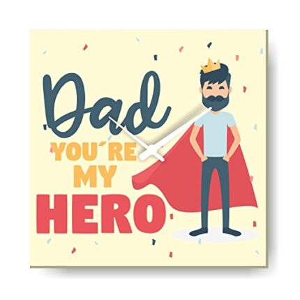 TheYaYaCafe Yaya Cafe Super Dad Wall Clock for Father - 12X12 inches