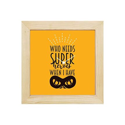 TheYaYaCafe Yaya Cafe Super Hero Dad Wall Clock for Dad - 6 x 6 inches