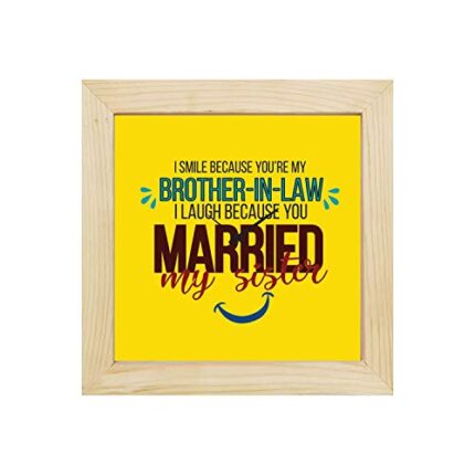 TheYaYaCafe Yaya Cafe for Brother in Law, Funny I Smile I Laugh Brother in Law Framed Wall Clock - 12 x 12 inches