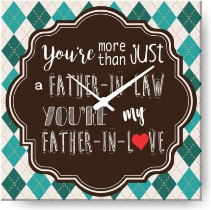 TheYaYaCafe Yaya Cafe for Father in Law Father-in-Love Wall Clock for Dad - 12X12 inches