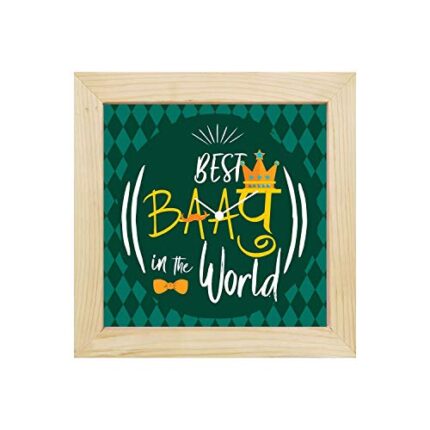 Best Baapu in The World Wall Clock for Dad - 12 x 12 inches