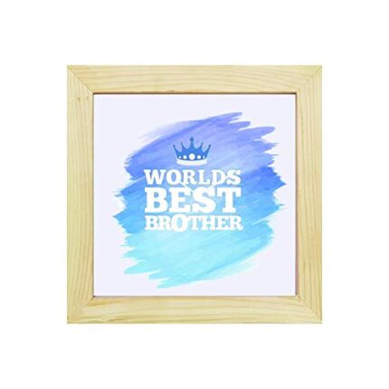 Yaya Cafe Birthday Bhaidooj Gifts for Brother, Worlds Best Brother Framed Wall Clock - 8 x 8 inches