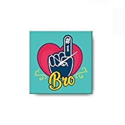 Yaya Cafe Birthday Rakhi Gifts for Brother, Super Brother Framed Wall Clock - 15 x 15 inches