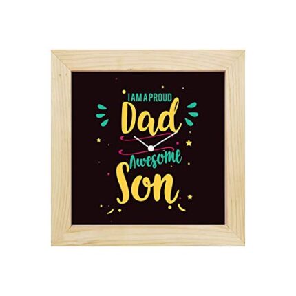 Yaya Cafe Dad of a Freaking Awesome Son Wall Clock for Dad - 6 x 6 inches