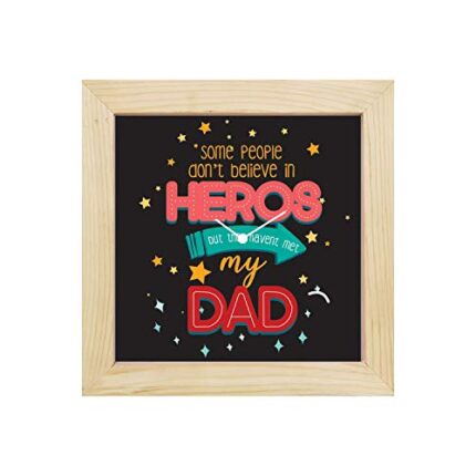 Yaya Cafe Hero Dad Wall Clock for Dad - 6 x 6 inches